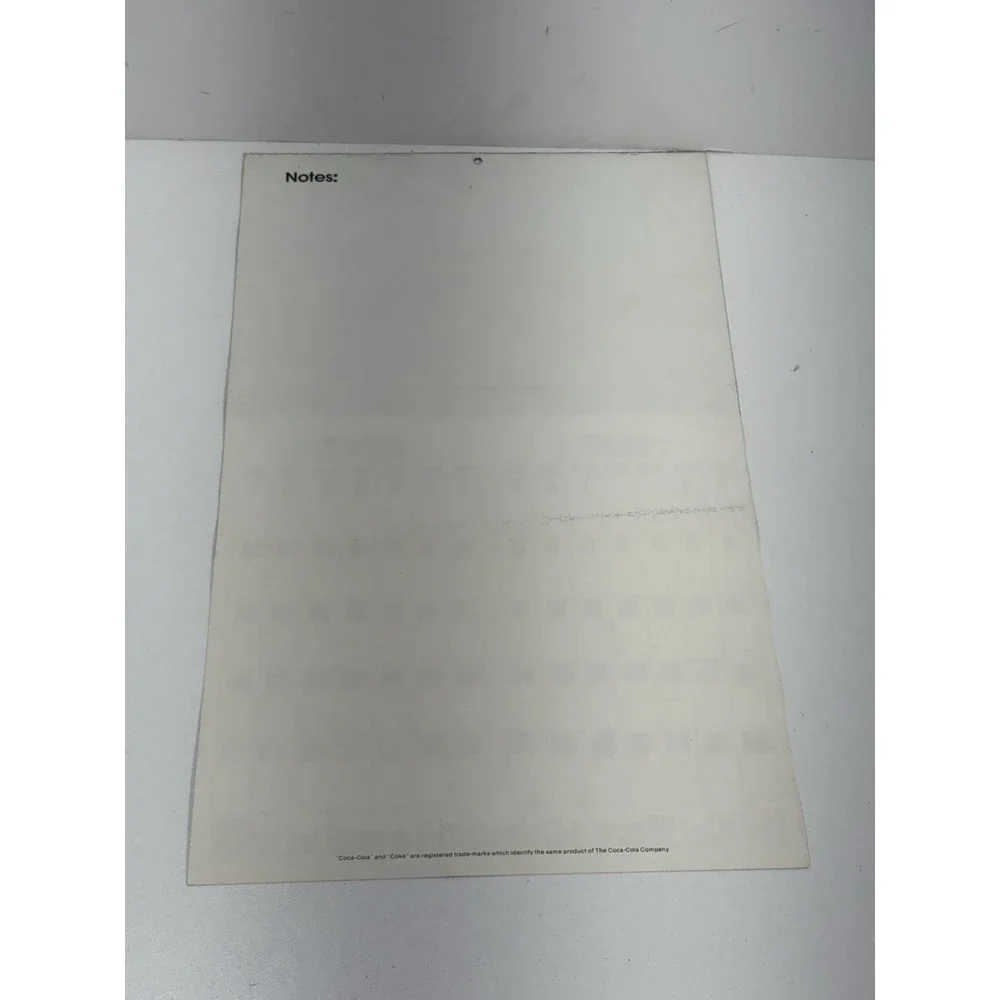 1979 1980‎ Coca Cola Calendar Coke Moscow Lake Placid Olympics Boycott Flame